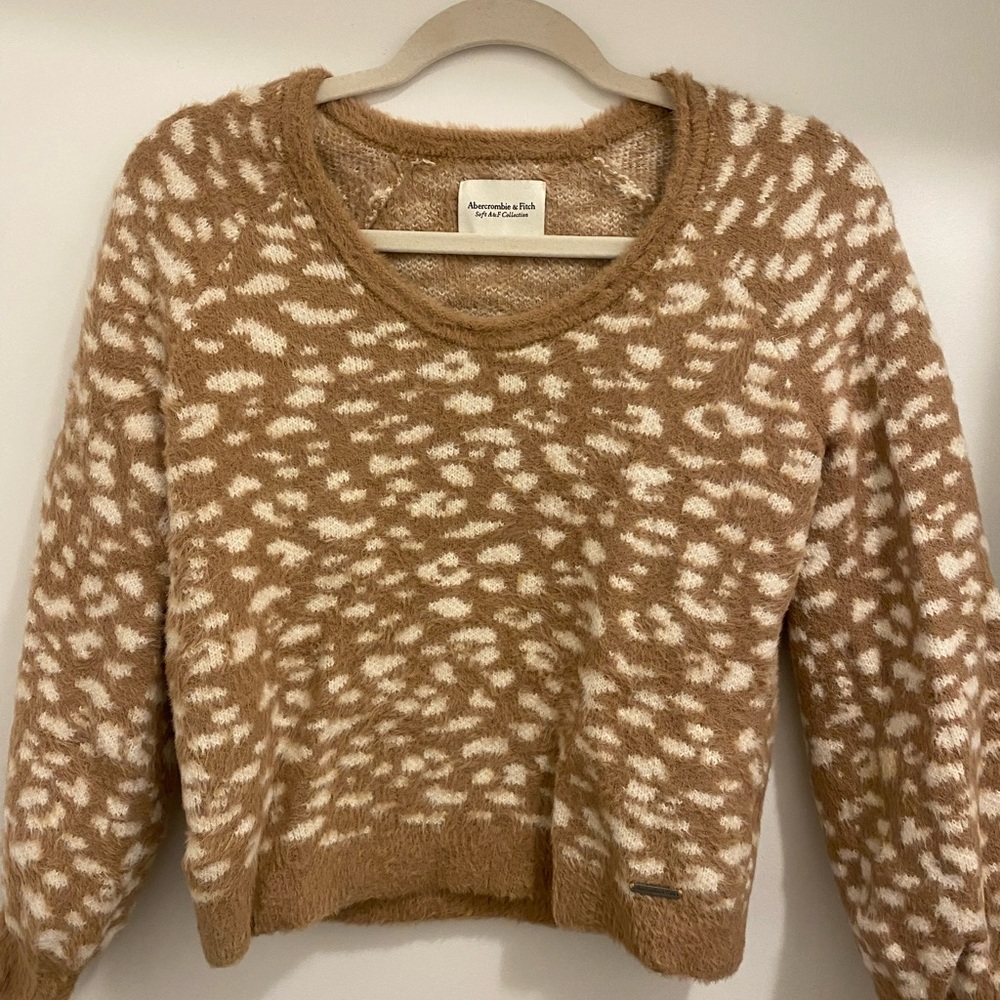 Abercrombie & Fitch Soft Collection Leopard Print Sweater